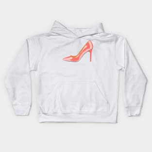 High Shoe in Living Coral Kids Hoodie